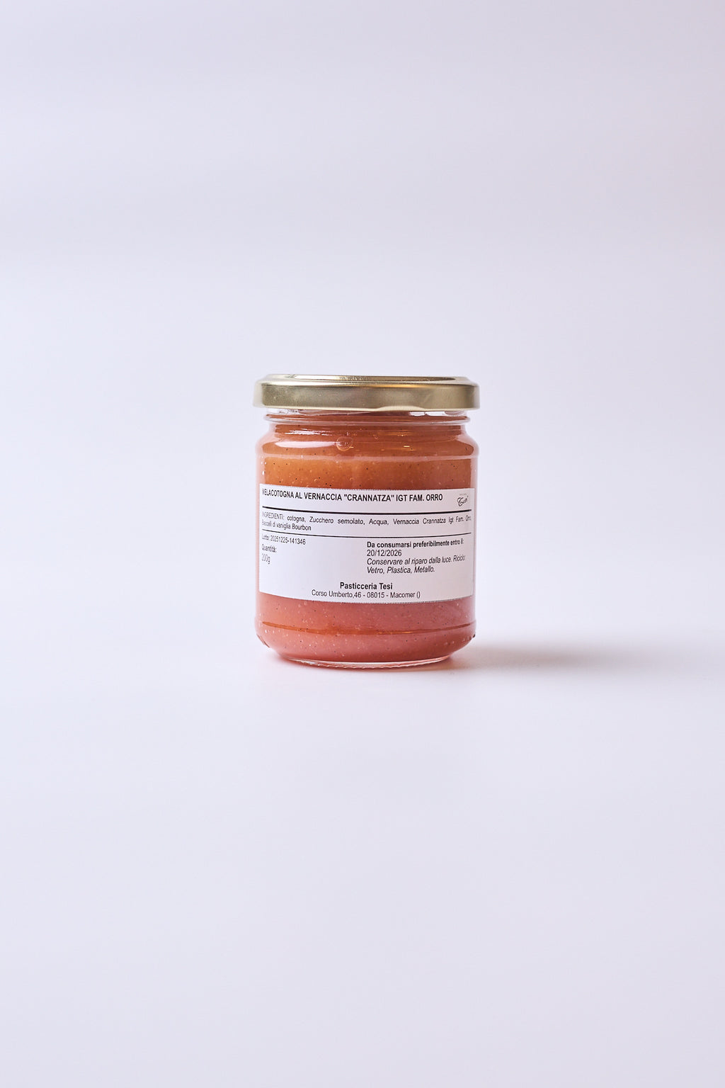 confettura di melacotogna alla vernaccia "crannatza" i.g.t. famiglia orro